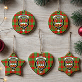 Grierson Tartan Crest Christmas Ceramic Ornament